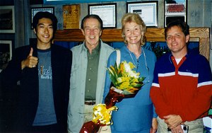 Sakaibara Masamitu, Buddy, his wife Joyce and David Goldflies, web site admin.